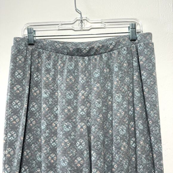 Sonoma PJ Stretch Soft Jogger Pajama Pants Gray Blue Floral Print Size Large - Picture 2 of 6